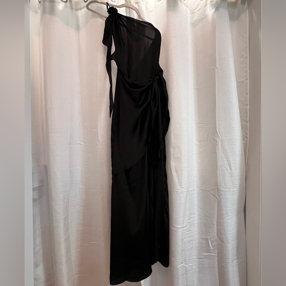 Baobab black satin jumpsuit. Size S - Picture 3 of 3